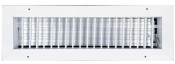 AirGuide VML-ME 16x04 Single Deflection Sidewall Register WHITE Front View