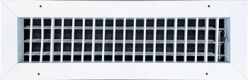 AirGuide VML-ME 16x04 Single Deflection Sidewall Register WHITE Front View