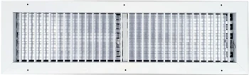 AirGuide VML-ME 24x06 Single Deflection Sidewall Register WHITE Front View