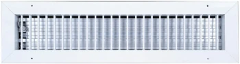 AirGuide VML-ME 20x04 Single Deflection Sidewall Register WHITe side view
