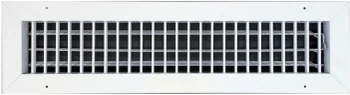 AirGuide VML-ME 20x04 Single Deflection Sidewall Register WHITe side view