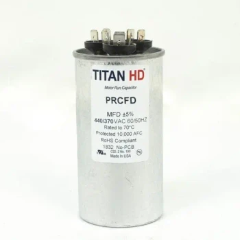Titan HD Titan HD Capacitor 45+10 MFD 440V Round (PRCFD4510A)