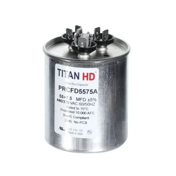 Titan HD Titan HD Capacitor 55+7.5 MFD 440V Round (PRCFD5575A) front