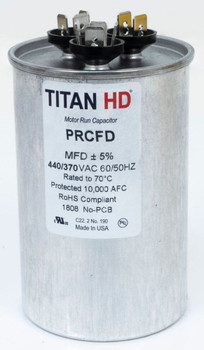 Titan HD Titan HD Capacitor 80+10 MFD 440V Round (PRCFD8010A)