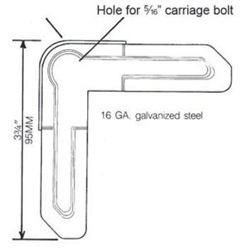 Ductmate Industries Ductmate DC25 Corner Piece with Nut & Bolts DBJRGA