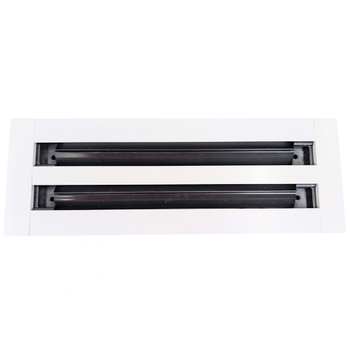 AirGuide 12" ASD Type 1, 2 Slot, 1" Slot W/APC & END Flange WHITE Front View