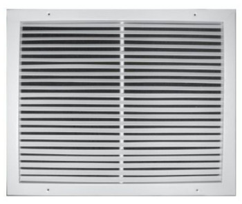 Truaire 12" x 6", 3/4" Fin Spacing, 60D, Pristine White Powder Coated, Extruded Aluminum, Fixed Bar Face, Surface Mount, Sidewall/Ceiling, Return Air Grille