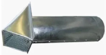 The Metal Shop GWV-6 Wall Vent With Screen & Damper 26Ga 006177
