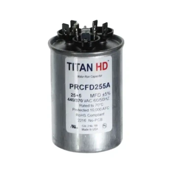 Titan HD Titan HD Capacitor 25 5 Mfd 440V Round (PRCFD255A) front