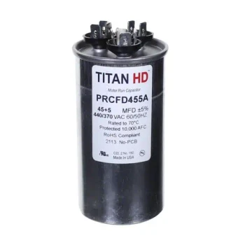 Titan HD Titan HD Capacitor 45 5 Mfd 440V Round (PRCFD455A) front