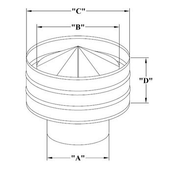 #332 04" Vent Top with Wind Band #332 04" Vent Top with Wind Band