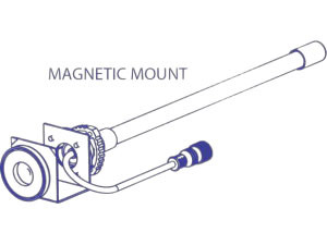 Magnetic mount illustration for RGF Environmental RGF BLU-QR2 UV Stick Light Magnetic Mount Quick Release 2 year Lamp/2 year Ballast