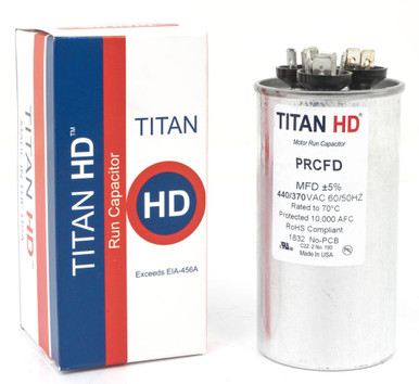 Titan HD Capacitor 45+10 MFD 440V Round (PRCFD4510A)