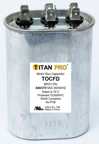 TOCFd305 30 5 Mfd 440/370V Oval Capacitor