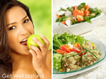 Healthy Woman Eating Apple