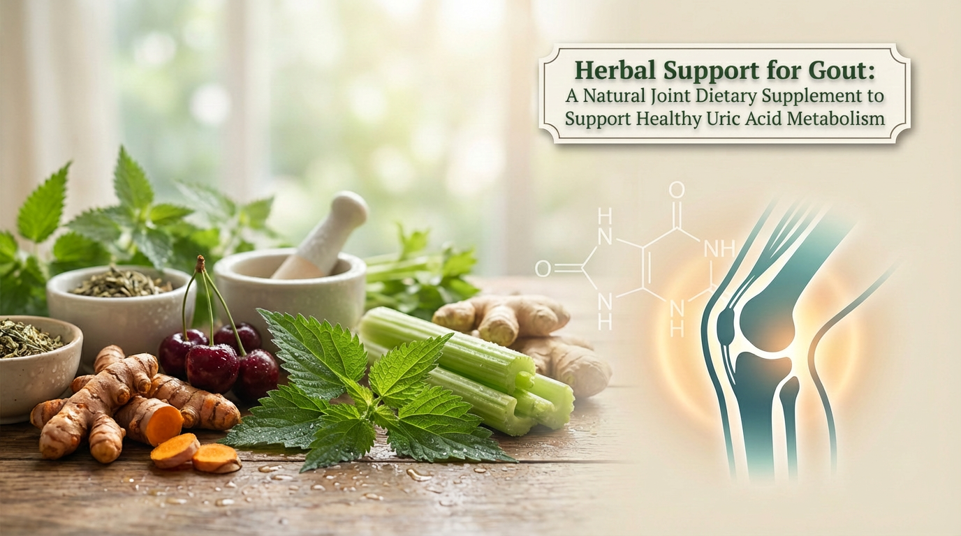 Herbal Support for Gout: A Natural Joint Dietary Supplement to Support Healthy Uric Acid Metabolism