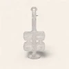 Clear glass double barrel water pipe, 12 inch, bowl included — GreenRX™ Sun Prairie WI