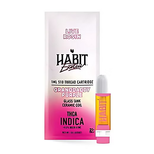 Granddaddy Purple Habit THCA Live Rosin Vape Cartridge