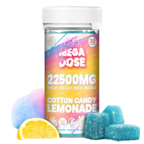 Mega Dose Naturals 22500mg Gummies 30-count Cotton Candy Lemonade — GreenRX™ Sun Prairie WI