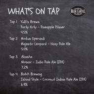 Now pouring on Growlers @ Beer Cartel HQ 