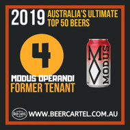 ​NUMBER 4 in Australia’s Ultimate Top 50 Beers for 2019: Modus Operandi Former Tenant 