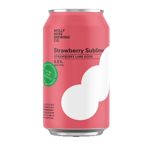 Molly Rose Strawberry Sublime Alcohol Free Strawberry Lime Gose 375ml Can
