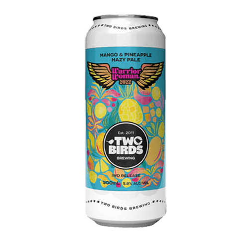 Two Birds Warrior Woman 2022 Mango & Pineapple Hazy Pale 500ml Can