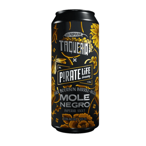 Pirate Life x La Popular Taqueria Choc-Bourbon Barrel-Aged Mole Negro Imperial Stout 500ml Can