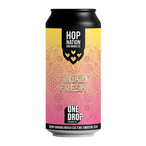 Hop Nation x One Drop Funkin' Fresh Berry & Banana Smoothie Sour 440ml Can