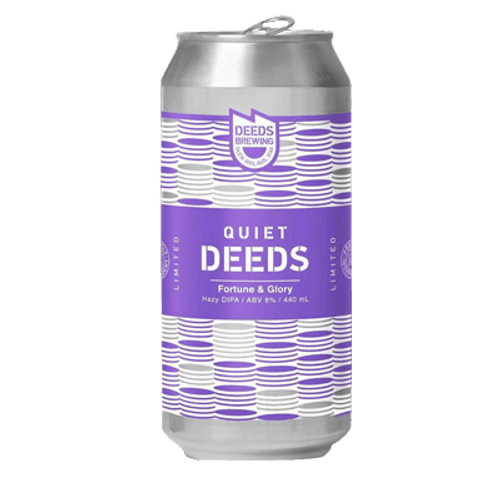 Quiet Deeds Fortune and Glory Hazy DIPA (3 Can Limit)