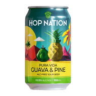 Hop Nation Pura Vida Guava & Pine Alc-Free Sour Beer 355ml Can