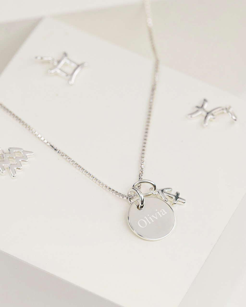 Sterling Silver Taurus Star Sign Necklace - Martha Jackson