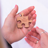Wooden My Missing Piece Puzzle Token