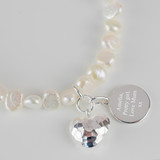 Personalised Freshwater Pearl Pendant Bracelet