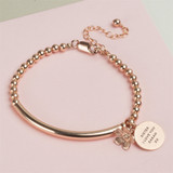 Personalised Rose Gold Bracelet With Lobster Clasp