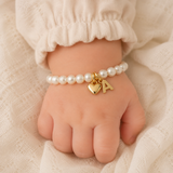 Gold Baby Pearl Christening Bracelet