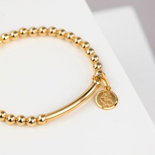 Gold St Christopher Bracelet