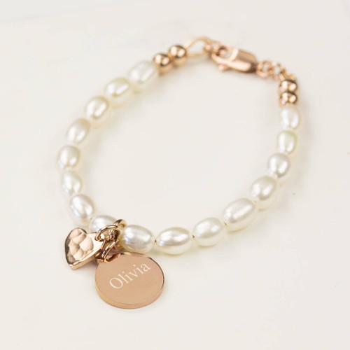 Buy Baby Crystals Baptism Pearl Bracelet (3-18 months) - Sterling Silver  Cross Charm Bracelet - Baby Girl Jewelry Christening Favors Christening  Gifts for New Baby Girls Swarovski Simulated Pearls at Amazon.in