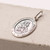 Oval sterling silver st christopher pendant