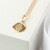 Tiny 10mm Gold St Christopher Christening Necklace