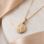 10mm Gold Plated over Sterling St Christopher Necklace