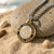 St Christopher on Ball Chain with Black Enamel