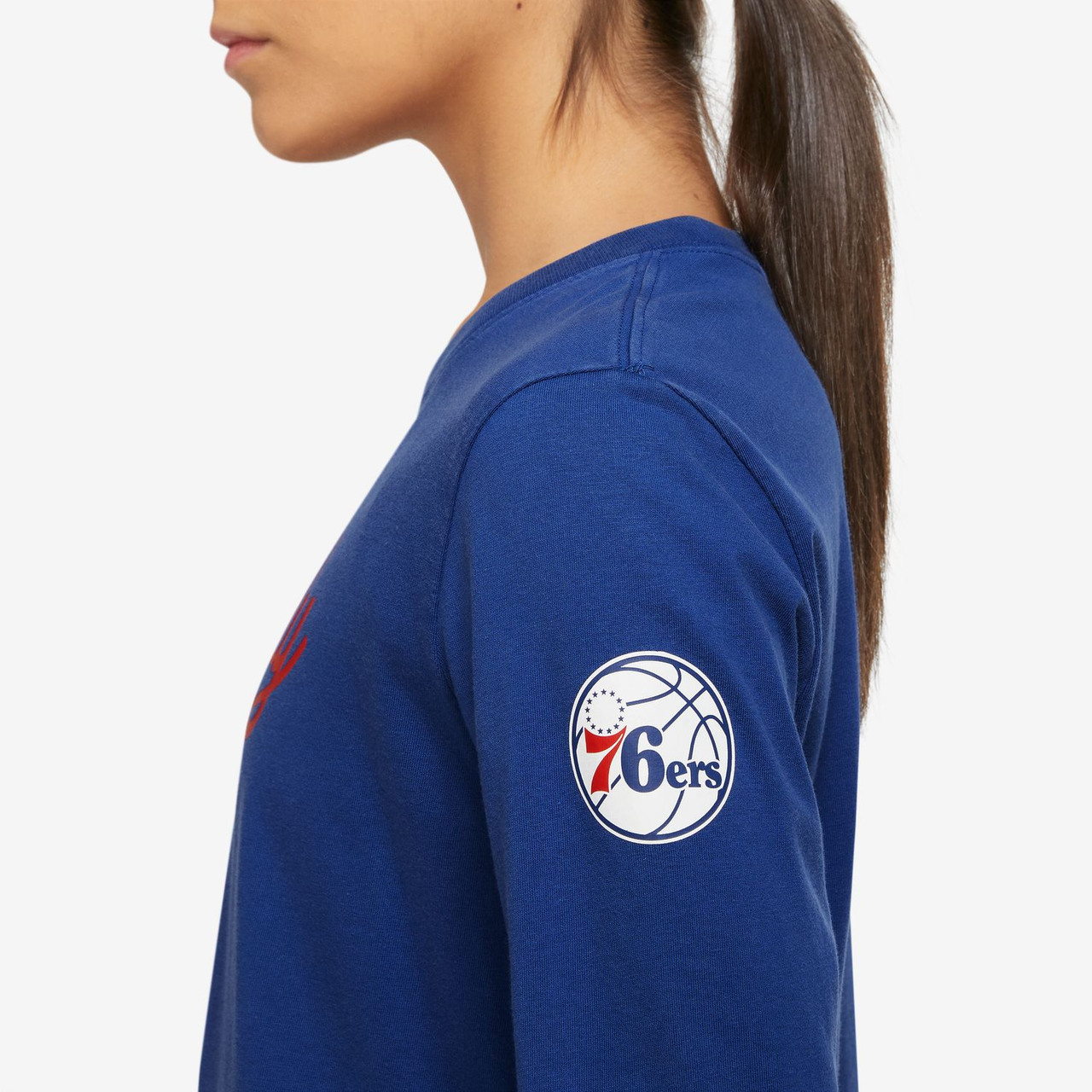 売れ筋商品|||ナイキ Tシャツ トップス レディース Men's  Philadelphia 76ers Courtside Splatter T-shirt  Men's Brooklyn Nets Nike Black Courtside Splatter T-Shirt