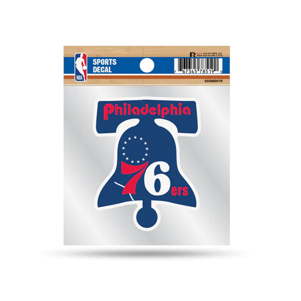 Philadelphia 76ers Clear backer Decal Liberty bell