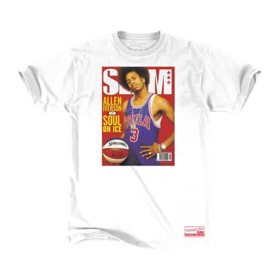 Philadelphia 76ers Allen Iverson White Slam Tee