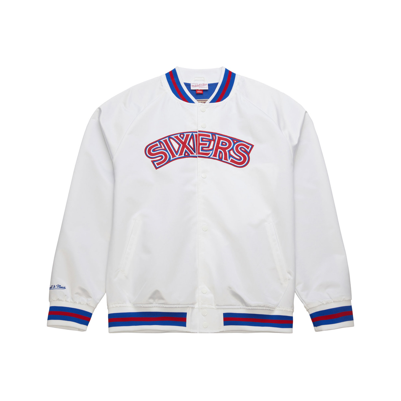 Mitchell & Ness 76ers ヘビーウェイト　スタジャン mens-mitchell-and-ness-black-