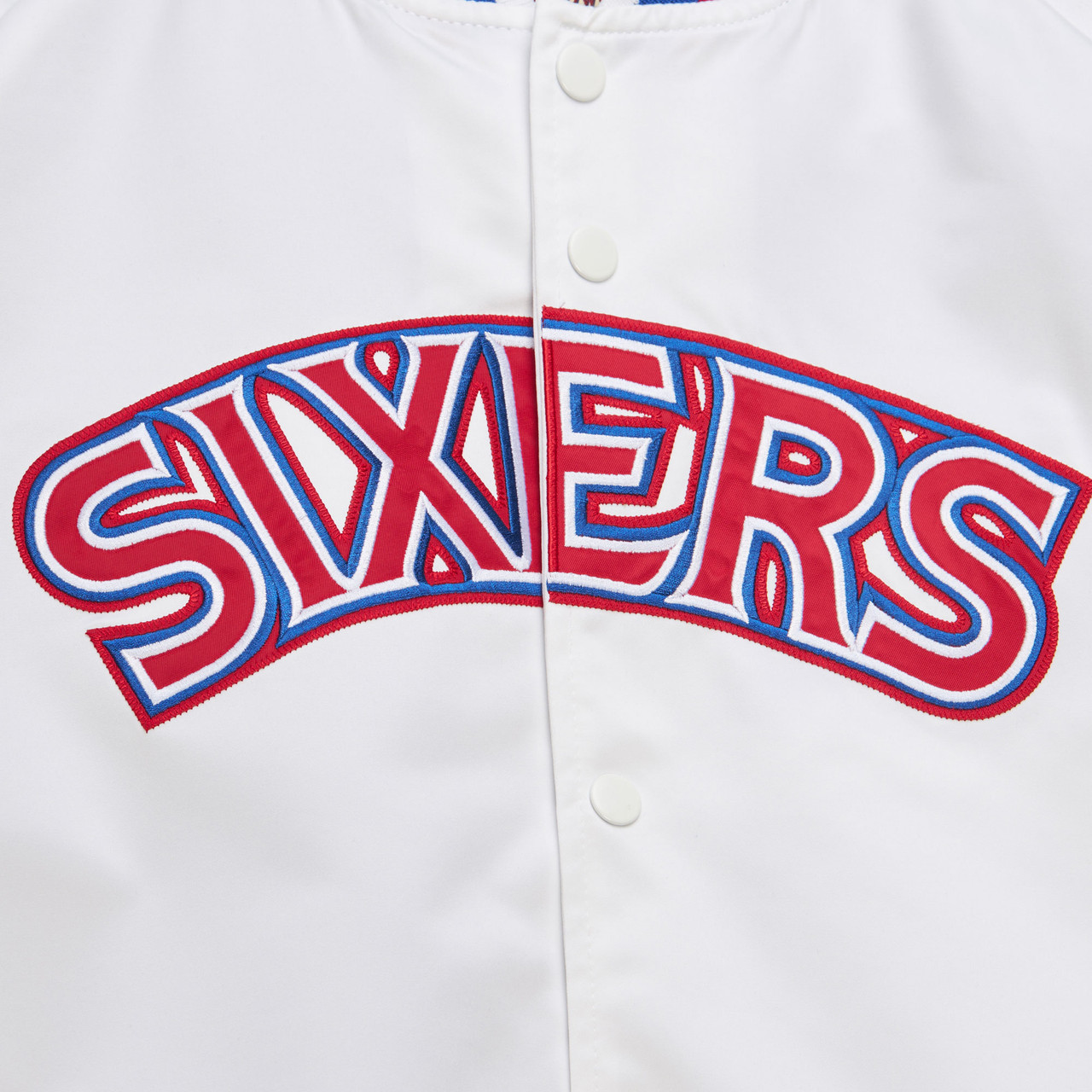 Philadelphia 76ers White Satin Jacket