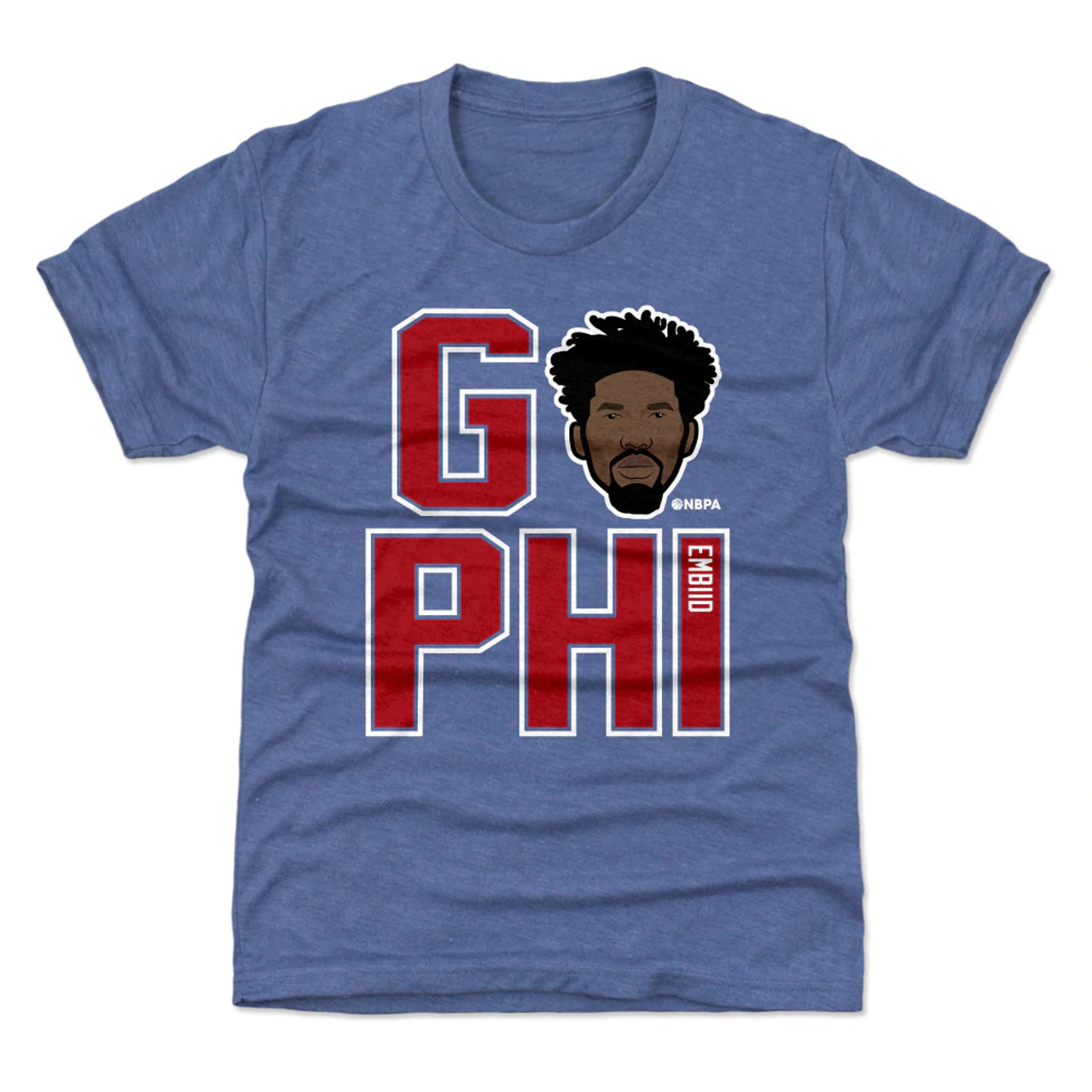 Philadelphia 76ers Youth Joel Embiid GO PHI Tee