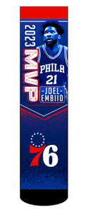 Philadelphia 76ers Youth Embiid MVP Socks Philadelphia 76ers Youth Embiid MVP Socks