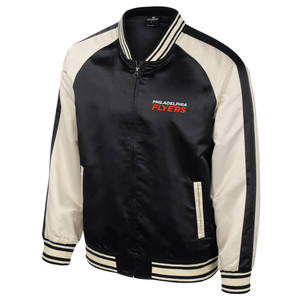 Philadelphia Flyers Satin Bomber Jacket Philadelphia Flyers Satin Bomber Jacket